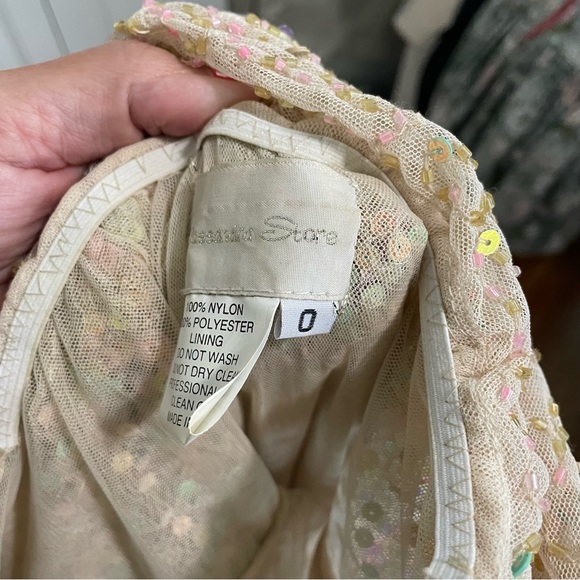 Cassandra Stone Rose Gold HighNeck Sweeping Back Formal/Prom/BlacktieGown Size 0 - Picture 13 of 14